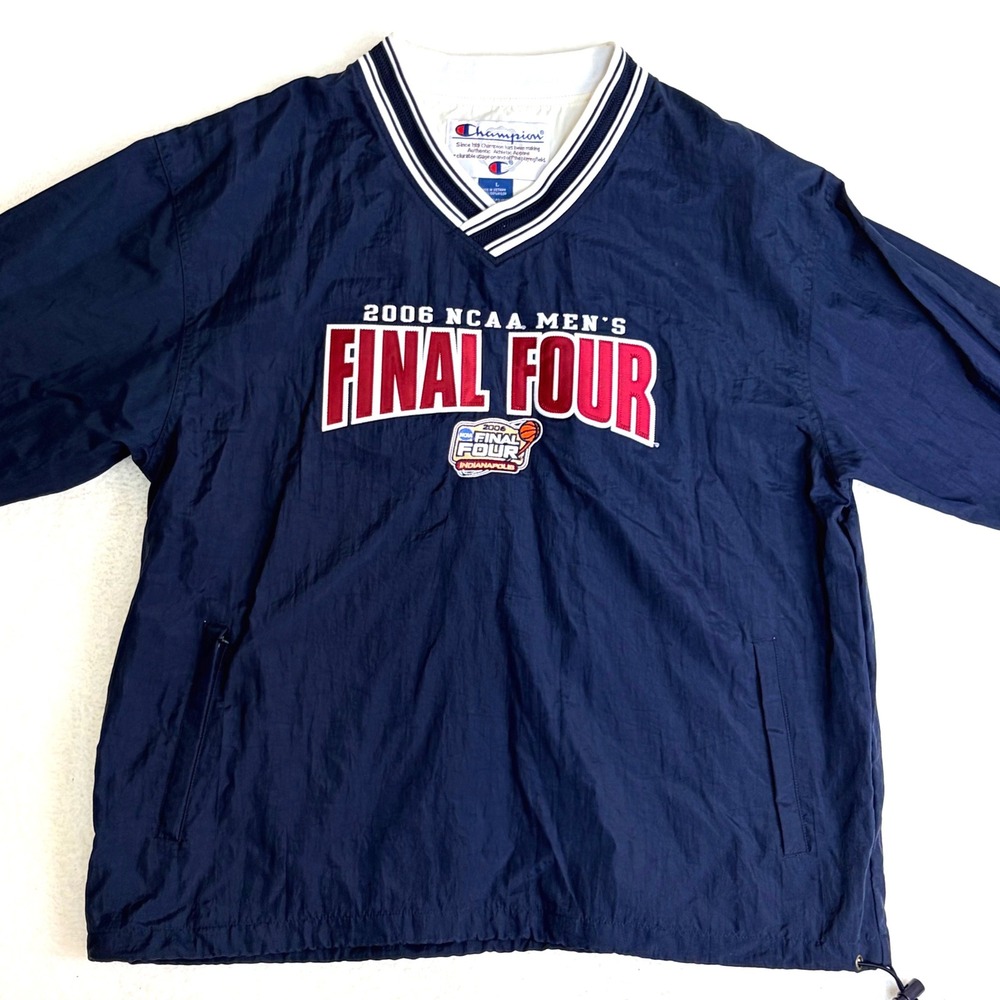 Champion Mens 2006 NCAA Final Four Indianapolis V-Neck Windbreaker Navy Large - Picture 4 of 11